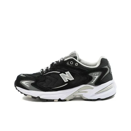 New Balance NB 725 Амортизация Износостойкий Низкий Топ Беговые кроссовки Унисекс Черный