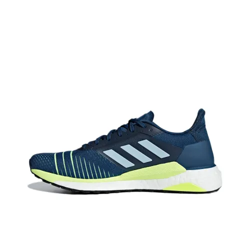 Adidas Solar Glide Low Топ Беговые кроссовки Мужские Синий Желтый