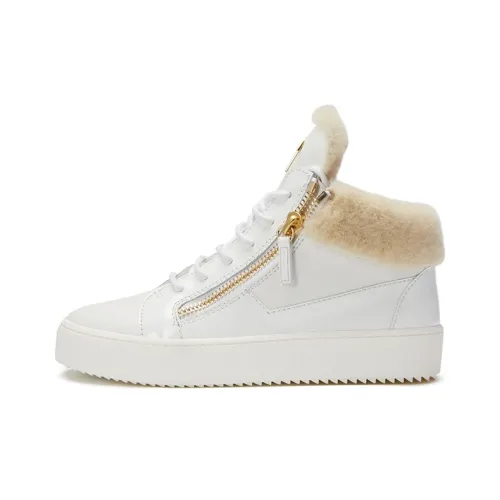 Giuseppe Zanotti GZ Kriss Зимний MID Топ Кроссовки для скейтбординга Женские Белые