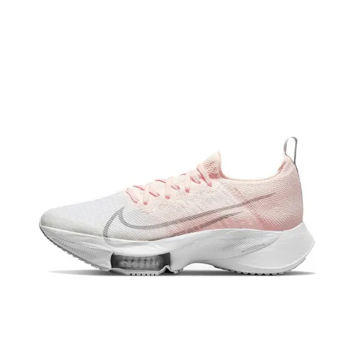 Nike Air Zoom Tempo Next% Low Топ Тренировки Беговые кроссовки Женские Белые Серебристо-розовые