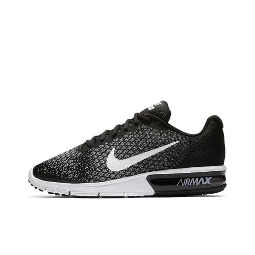 Nike Air Max Sequent Low Беговые кроссовки Мужские Черные Белые