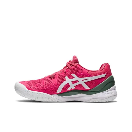 Asics Gel Resolution 8 Low Топ Беговые кроссовки Женские Красный Белый