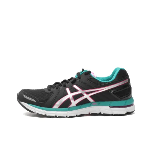 Asics Gel Excel 33 Low Топ Резина Повседневные Беговые Кроссовки Женские Черный Белый Серебристый