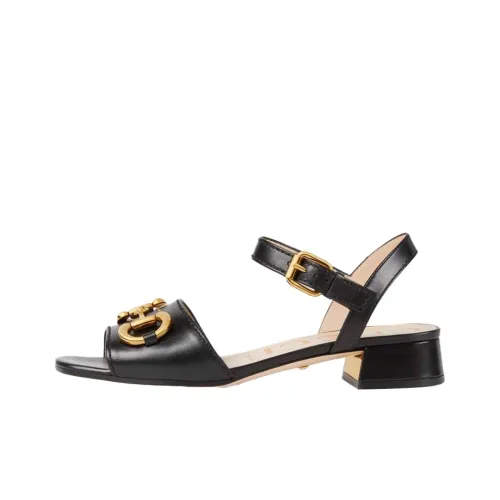 GUCCI Horsebit One Ремешок Сандалии Женские Черные
