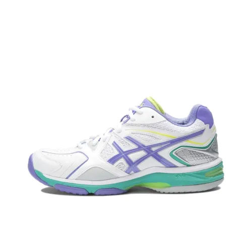 Asics Gel Netburner 17 Low Топ Беговые кроссовки Женские Белые Таро Фиолетовый