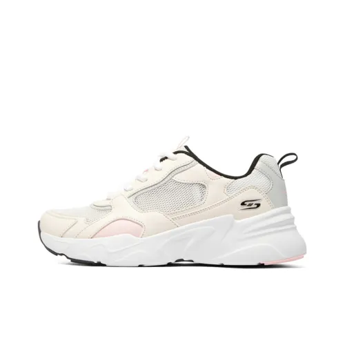 Skechers DLITES Макарон Амортизация Износостойкий Низкий Топ Повседневная Обувь Женская Натуральный Розовый