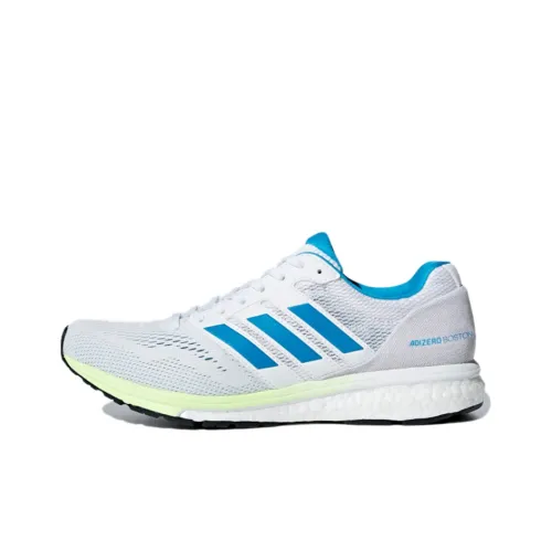 Adidas Adizero Амортизация Дышащий And Широкий Низкий Топ Беговые кроссовки Женские Сине-белый