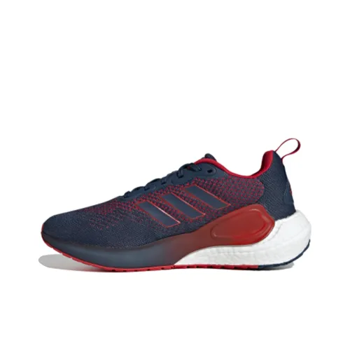 Adidas Alphalava Дышащий Низкий Топ Повседневные Беговые Кроссовки Унисекс Синий Красный Вязаные Ткани