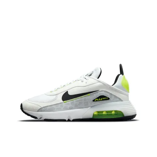 Nike Air Max 2090 Low Топ Беговые кроссовки Мужской Белый Черный Зеленый 3M Air Cushion Спортивный