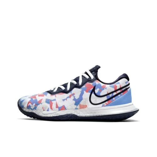 nike Court Air Zoom Vapor Cage 4 Амортизаторы Slip-resistant Низкий топ Кроссовки для тенниса Женские Белый Синий Красный