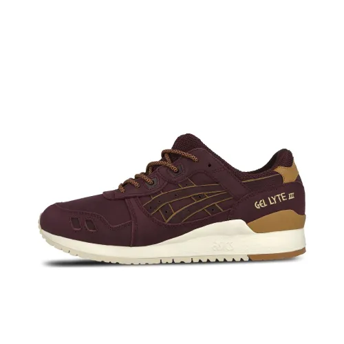 Asics Gel Lyte 3 Low Топ Беговые кроссовки Унисекс Бордовый