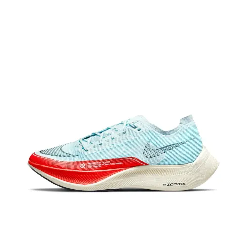 nike ZoomX Vaporfly Next% 2 Легкий Низкий Топ Марафон Длинный Бег на дистанции Гонки Беговые кроссовки Унисекс Синий Красный