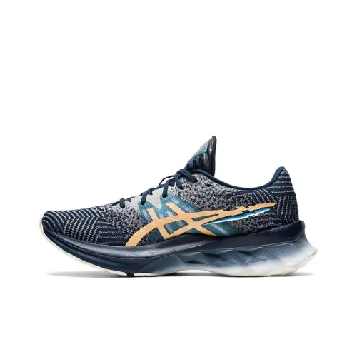 Asics Novablast 1 Low Топ Беговые кроссовки Женские Серый Синий