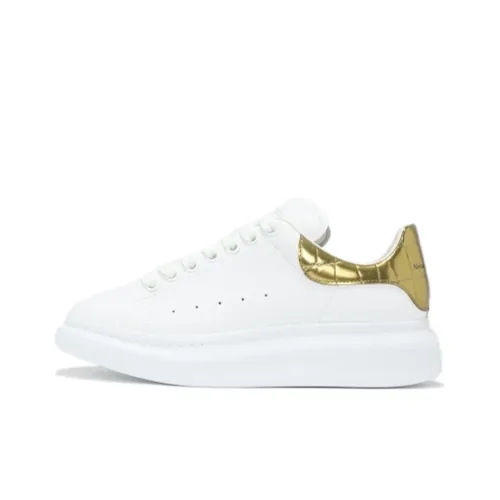 Alexander McQueen Oversized Sneaker Low Топ Стильные Скейтбординги Мужской Белый Золото