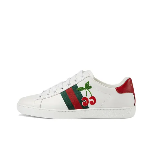 GUCCI Ace Low Топ Стильные Скейтбординги Женские Белые