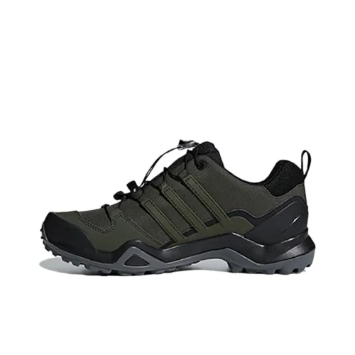 adidas Terrex SWIFT R2 Slip-resistant Abrasion-resistant Low-top Hiking Shoes Men's Green Gray adidas Terrex SWIFT R2 Противоскользящий Устойчивый к истиранию Низкий Топ Походная обувь Мужская Зеленый Серый