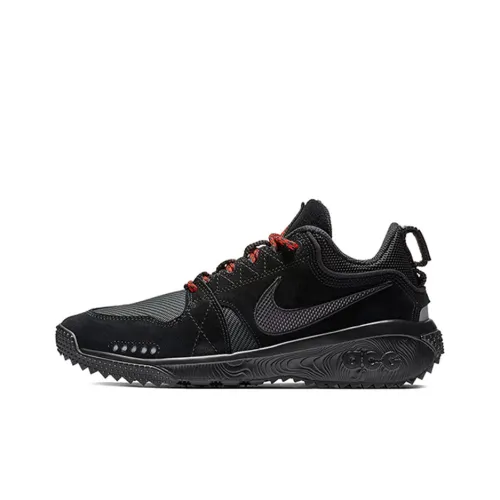 Nike ACG Dog Mountain Амортизирующие низкие топы для походов противоскользящие мужские черные и красные