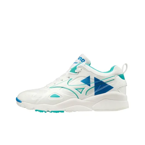 Mizuno Sky Medal Форма Of Time Кроссовки Дышащие И Износостойкие Низкий Топ Беговые кроссовки Мужские Белые и Синие