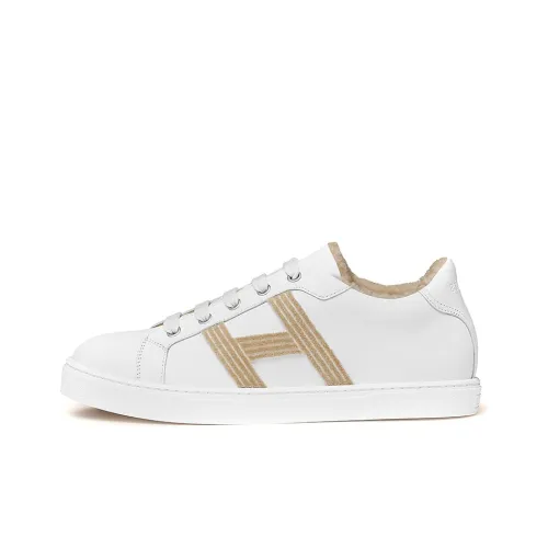 HERMES Avantage Low Топ Кроссовки для скейтбординга Женские Белые Бежевые