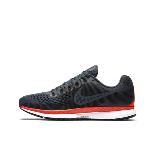 Nike Pegasus 34 Air Zoom Shock Absorbers Slip-resistant Breathable Low-top Tennis Shoes Women's Dark Blue Найк Пегасус 34 Эйр Зум Шок Абсорбер Слип-резистентный Дышащий Низкий Топ Теннисные Кроссовки Женские Темно-синий