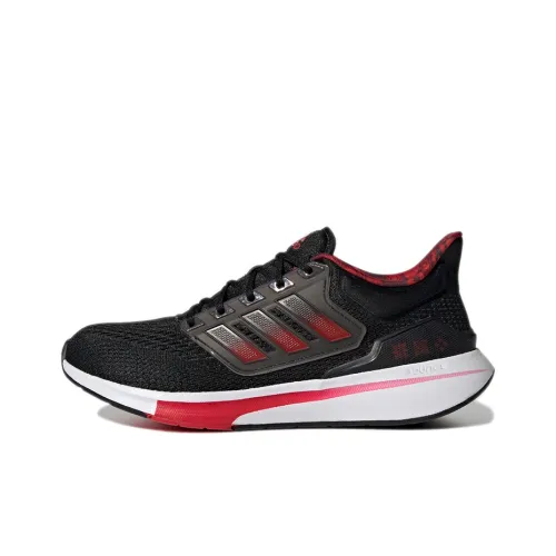 Adidas EQ21 Run Slip-resistant Abrasion-resistant Low Top Casual Running Shoes Men's Black Red Adidas EQ21 Run Противоскользящий Устойчивый к истиранию Низкий Топ Повседневные Беговые Кроссовки Мужские Черный Красный