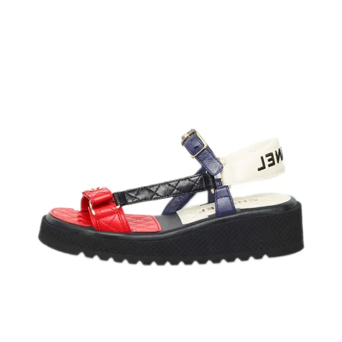 CHANEL Пляжные сандалии Женские Красный синий