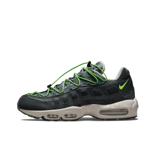 Nike Air Max 95 Low Топ Air Cushion Марафон Беговые кроссовки Мужской Серый Зеленый