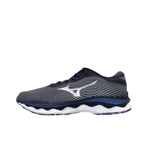 Mizuno Wave Sky 5 Low Топ Беговые кроссовки Мужской Черный Серый