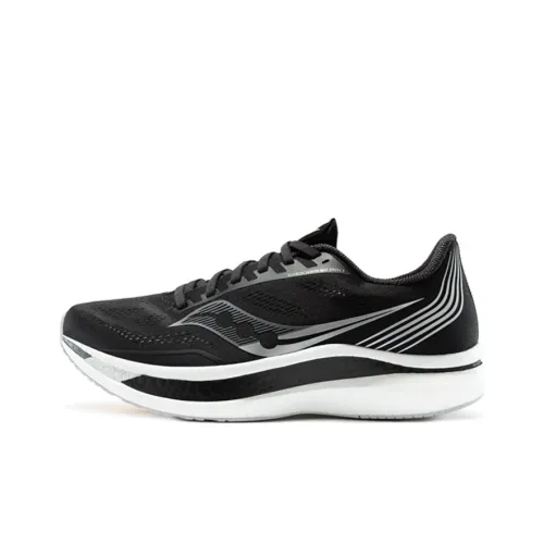 Saucony Амортизация Противоскользящий Устойчивый к истиранию Дышащий Низкий Топ Карбоновая плита Беговые кроссовки