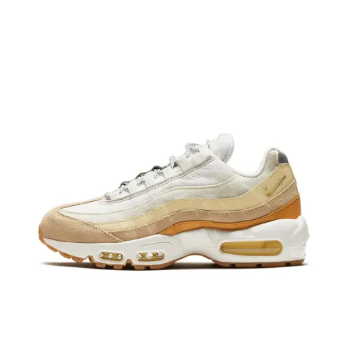 Nike Air Max 95 Low Беговые кроссовки Женские Бежевый Белый Желтый