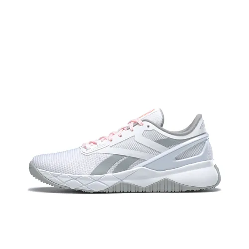 Reebok Nanofle Low Топ Повседневные Беговые Кроссовки Женские Серый Белый Оранжевый