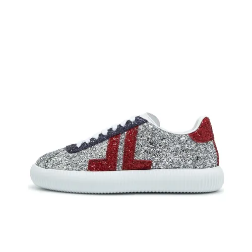 Lanvin Glen Low Топ Стильные Скейтбординги Женские Серебряные