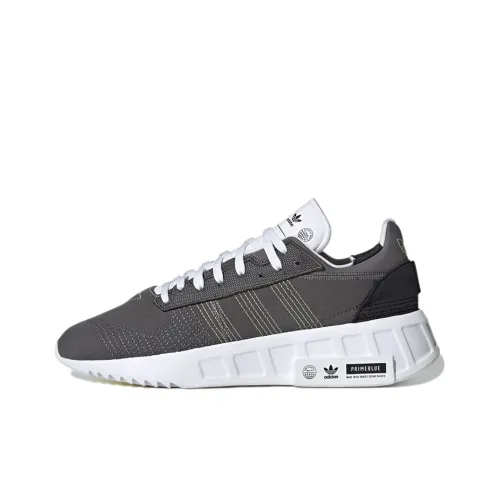 Adidas Originals Geodiver Primeblue Покрытие Устойчивое к истиранию Низкий Топ Беговые кроссовки Мужские Темно-серый