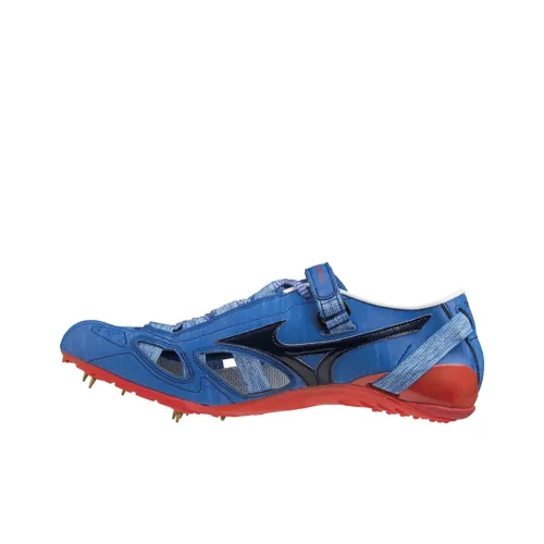 Mizuno Shock Absorbers Slip-Resistant Abrasion-Resistant Breathable Low-Top Running Shoes Men's Blue Red Мицубо Шок Абсорберы Противоскользящие Устойчивые к Износу Дышащие Низкие Кеды для Бега Мужские Синий Красный