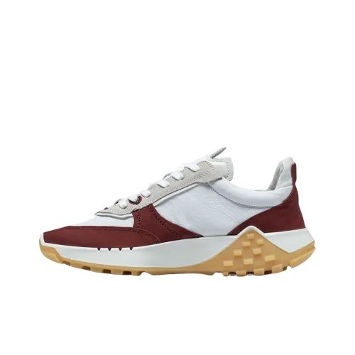 Ecco Slip-resistant и устойчивый к истиранию покрытие Низкий топ Повседневная обувь Мужская Красный Белый