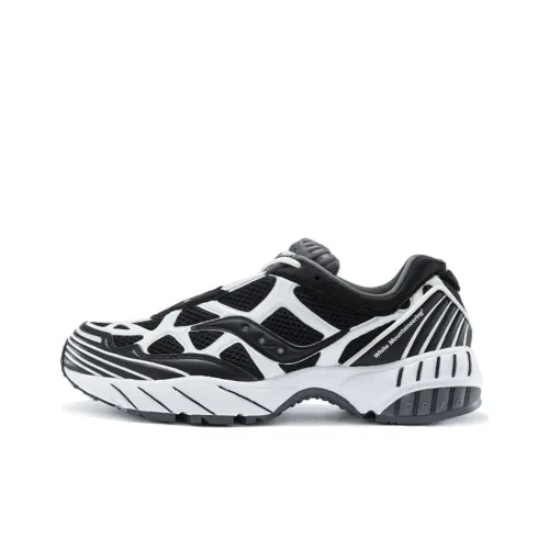 Saucony Excursion Grid Web Low Топ Беговые кроссовки Мужской Черный белый Стандарт M
