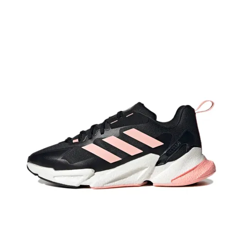 Adidas X9000l4 Устойчивый к истиранию Дышащие Низкие Беговые кроссовки Женские Черные Розовые