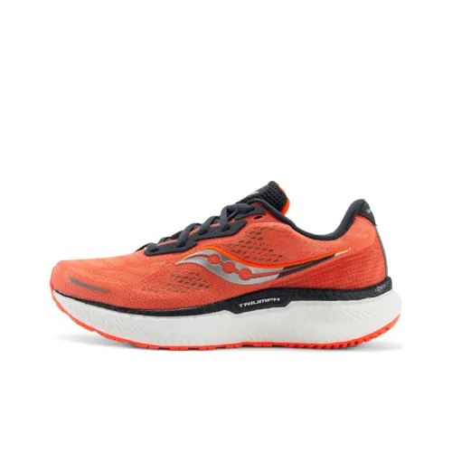 Saucony Triumph 19 Дышащие устойчивые к истиранию противоскользящие низкий топ беговые кроссовки женские красные