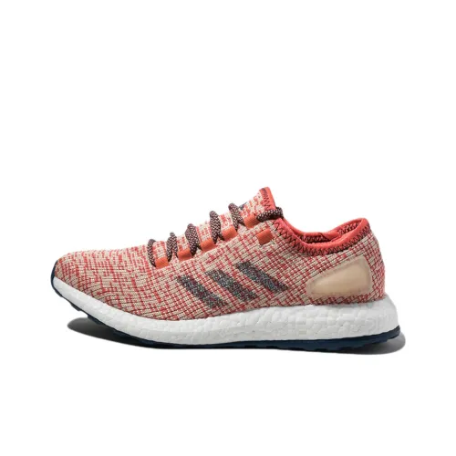 Adidas Pure Boost 2017 Slip-resistant и дышащие низкие беговые кроссовки унисекс розовые и коричневые