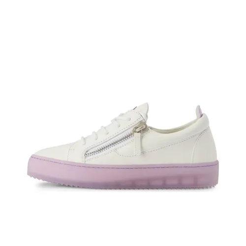 Giuseppe Zanotti GZ Gail Low Топ Кроссовки для скейтбординга Женские Белые Фиолетовые