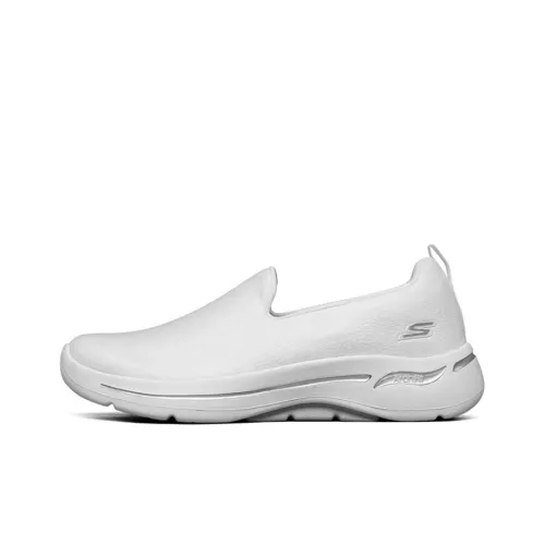 Skechers Go Walk Arch Fit Амортизация Низкий Топ Повседневная Обувь Женская Белая