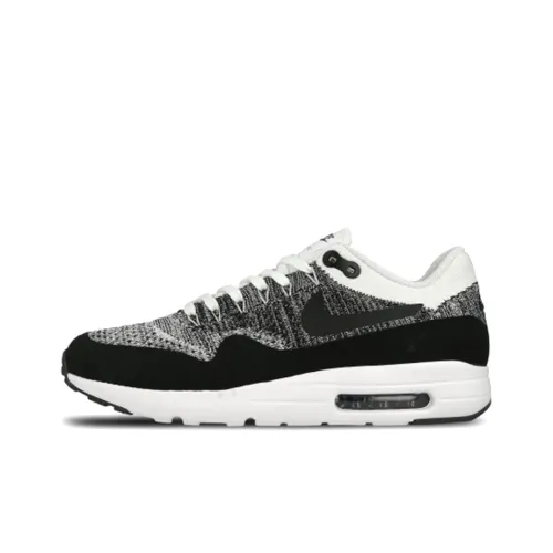 Nike Air Max 1 Low Топ Беговые кроссовки Мужской Черный белый