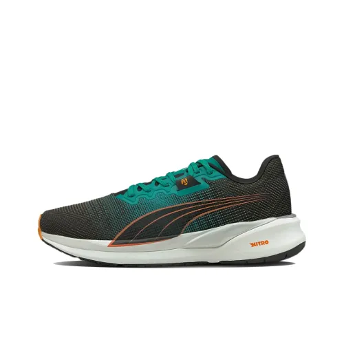 PUMA ETERNITY NITRO WTR Low Топ Беговые кроссовки Мужской Черный Зеленый