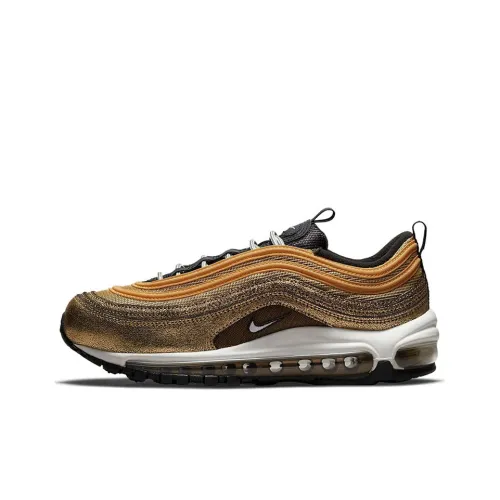 Nike Air Max 97 Low Топ Повседневные Беговые Кроссовки Женские Золотисто-Коричневый
