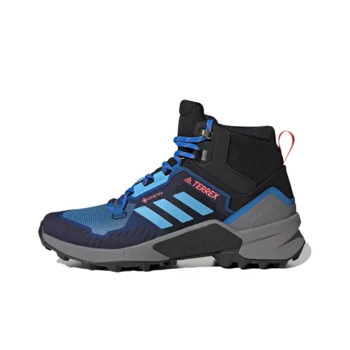 adidas Terrex Swift R3 MID Gore tex Поход Противоскользящий Устойчивый к истиранию Высокий Топ Походная обувь Мужская Черный Синий