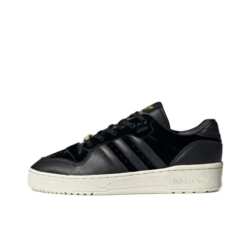 Adidas Originals Rivalry Slip Resistant Abrasion Resistant Низкие Скейтборд Кроссовки Унисекс Черный Бархат