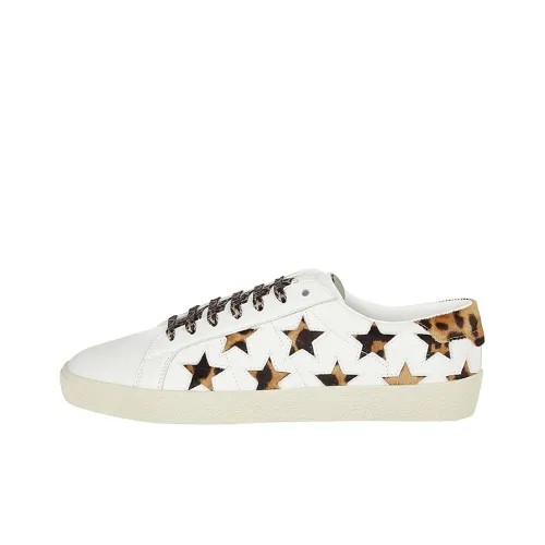 SAINT LAURENT Низкий топ стильный для скейтбординга мужской белый