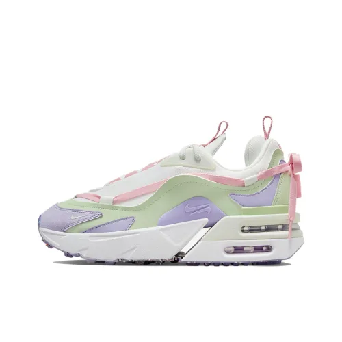 Nike Air Max Furyosal Амортизация Низкий Топ Air Cushion Повседневные Беговые Кроссовки Женские Белые