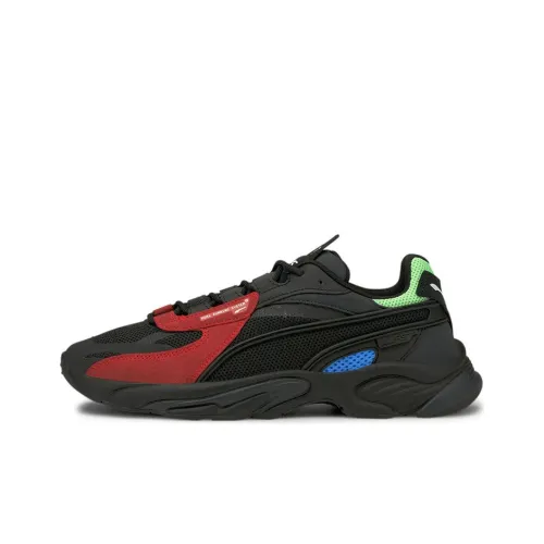 PUMA RS Connect Амортизирующие шоки Противоскользящие Устойчивые к истиранию Низкий топ Беговые кроссовки Мужские Черный Красный Зеленый