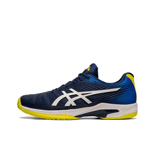 Asics Solution Speed FF Устойчивые к истиранию Низкие Беговые кроссовки Мужские Синие Желтые